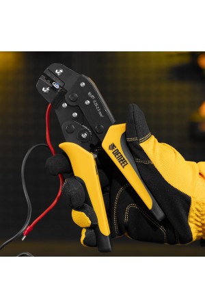 Клещи для обжима неизолированных наконечников НК и НВ, разъемов РП, 0,25 - 2,5 мм2 Denzel