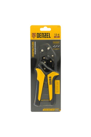 Клещи для обжима неизолированных наконечников НК и НВ, разъемов РП, 1,5 - 6 мм2 Denzel