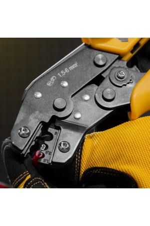 Клещи для обжима неизолированных наконечников НК и НВ, разъемов РП, 1,5 - 6 мм2 Denzel