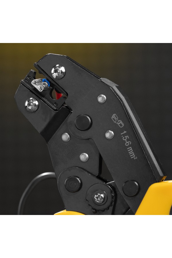 Клещи для обжима неизолированных наконечников НК и НВ, разъемов РП, 1,5 - 6 мм2 Denzel