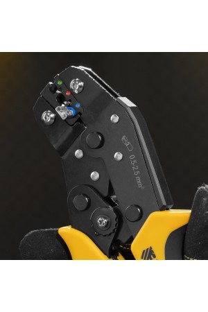 Клещи для обжима изолир. наконечников НКИ и НВИ, разъемов РПИ, гильз ГСИ, 0,5 - 2,5 мм2 Denzel