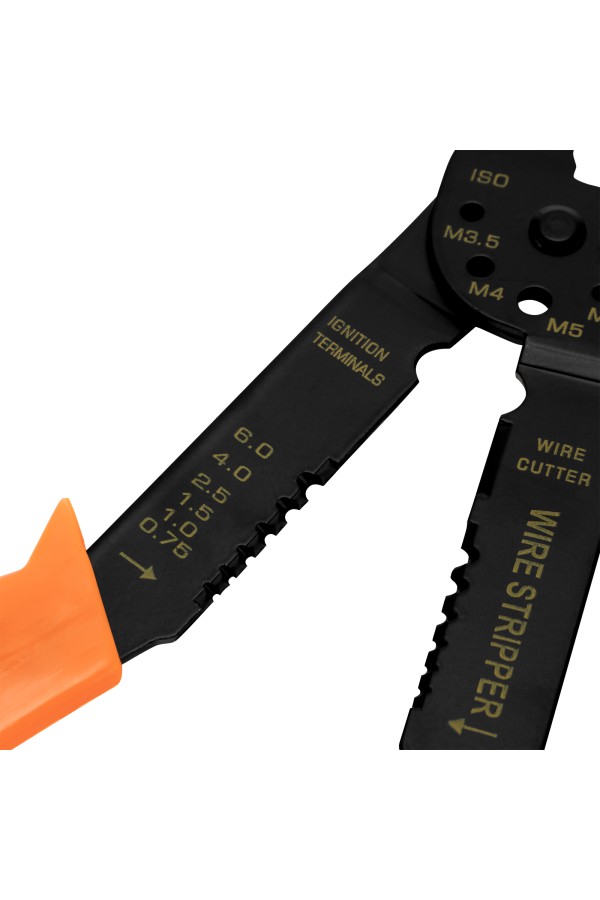 Щипцы, 210 мм, для зачистки электропроводов и обжима контактных кле мм, 1.5-6.5 мм Sparta