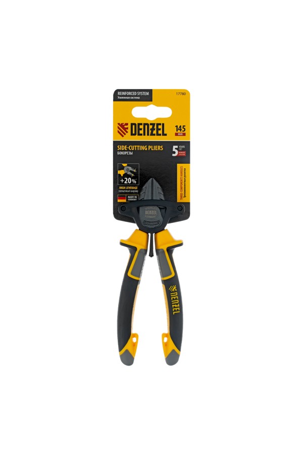 Бокорезы 145 мм, трехкомпонентные рукоятки Denzel