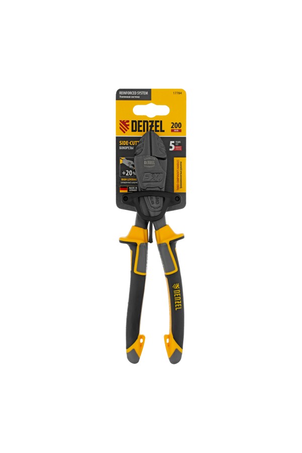Бокорезы 200 мм, усиленные, трехкомпонентные рукоятки Denzel