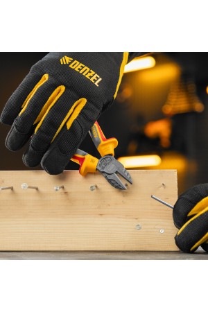 Бокорезы, диэлектрические рукоятки, до 1000 В, трехкомпонентные рукоятки, 160 мм Denzel