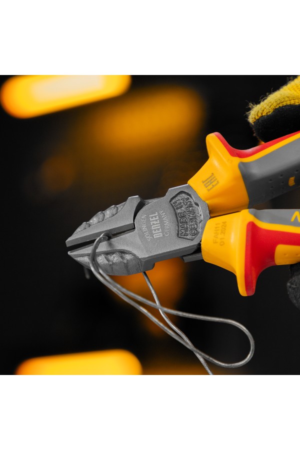 Бокорезы, диэлектрические рукоятки, до 1000 В, трехкомпонентные рукоятки, 180 мм Denzel