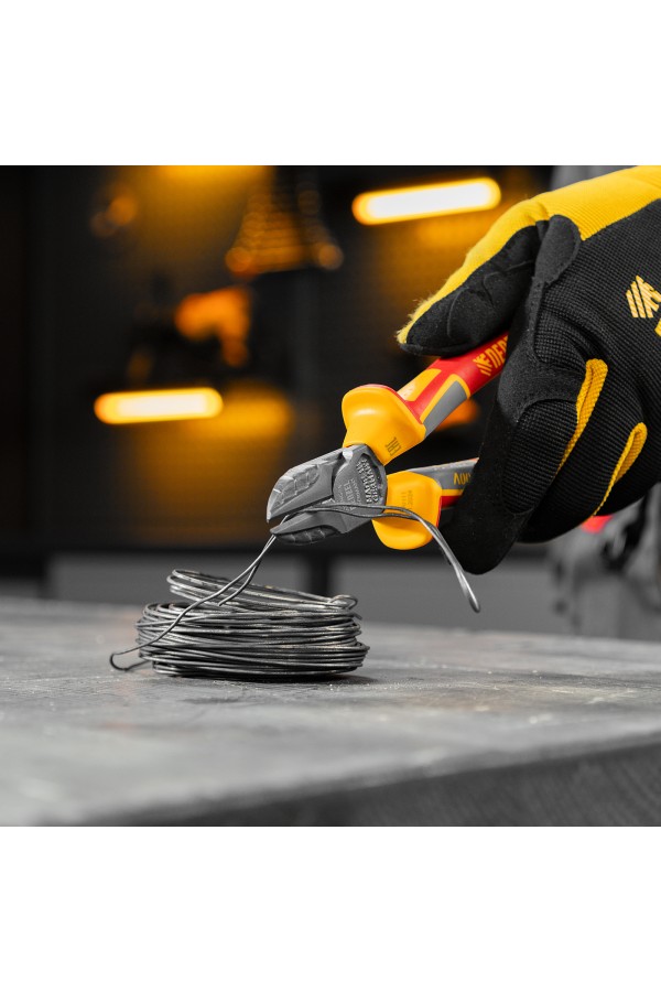 Бокорезы, диэлектрические рукоятки, до 1000 В, трехкомпонентные рукоятки, 180 мм Denzel