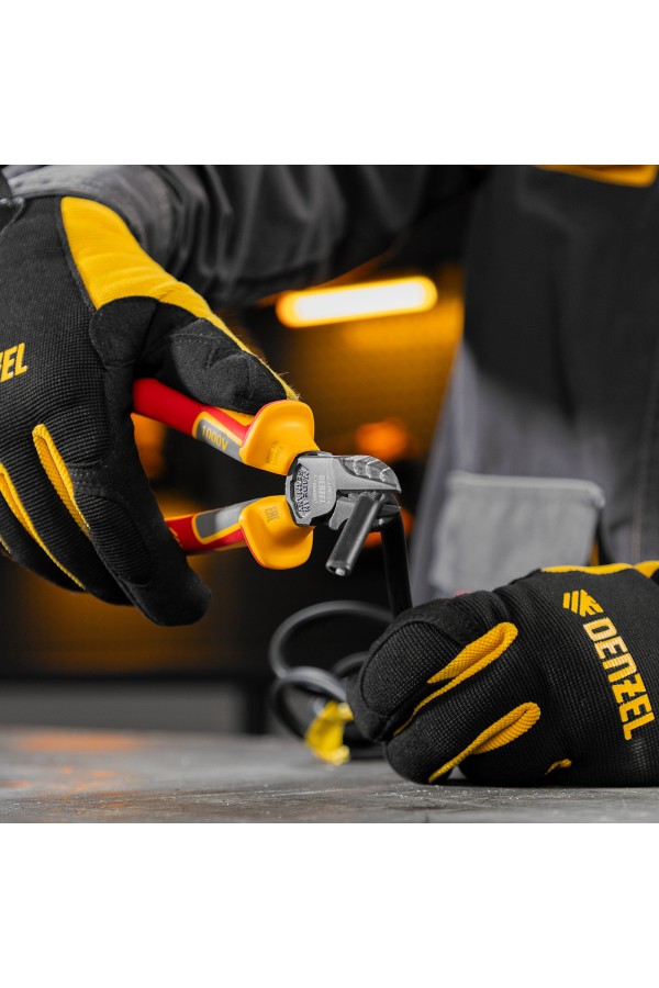 Бокорезы, диэлектрические рукоятки, до 1000 В, трехкомпонентные рукоятки, 180 мм Denzel