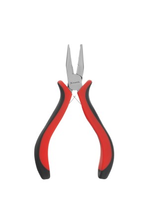 Длинногубцы прямые Mini, 130 мм, никелированные, авторазжим, двухкомпонентные рукоятки Matrix