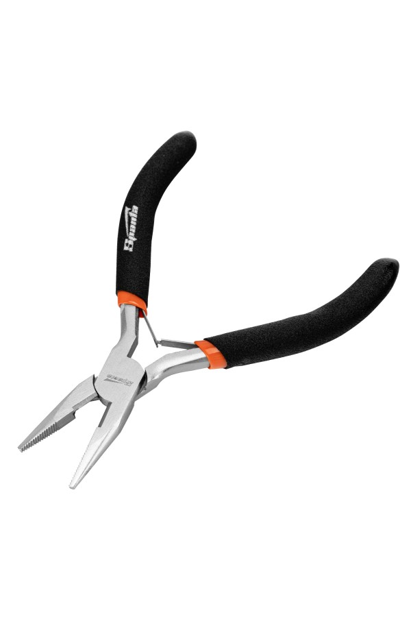Длинногубцы прямые Mini, 130 мм, никелированные, авторазжим Sparta