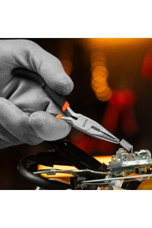 Длинногубцы прямые Mini, 130 мм, никелированные, авторазжим Sparta