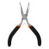 Длинногубцы изогнутые Mini, 130 мм, никелированные, авторазжим Sparta