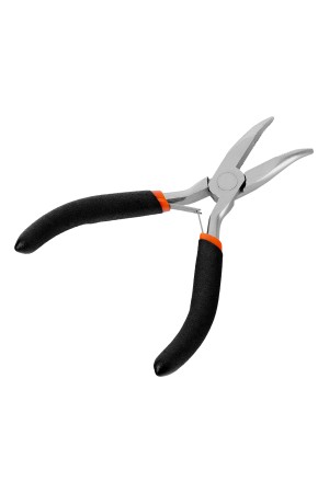 Длинногубцы изогнутые Mini, 130 мм, никелированные, авторазжим Sparta