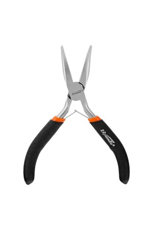 Длинногубцы изогнутые Mini, 130 мм, никелированные, авторазжим Sparta