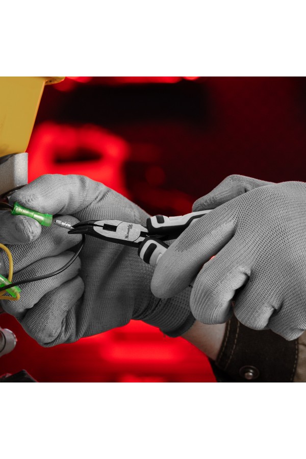 Длинногубцы Mini, 125 мм, изогнутые, авторазжим, Pro Matrix