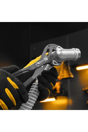 Клещи переставные, кнопочный механизм, обливные рукоятки, 250 мм Denzel