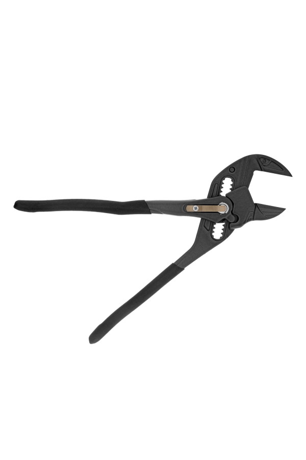 Клещи переставные, кнопочный механизм, обливные рукоятки, сантехнические, 250 мм Denzel