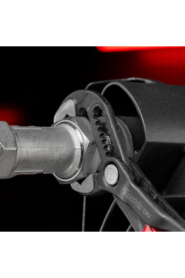 Клещи переставные 180 мм, кнопочный механизм, хром-ванадий, обливные рукоятки Matrix