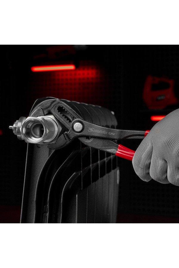 Клещи переставные 300 мм, кнопочный механизм, хром-ванадий, обливные рукоятки Matrix