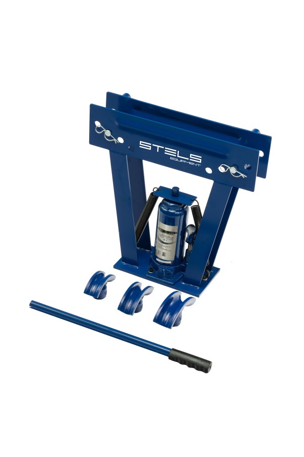 Трубогиб гидравлический, 8 т, в комплекте с башмаками 1/2-1, пластиковый кейс, Stels