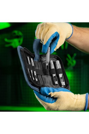 Набор пробойников для кожи 3 4 6 8 10 12.5 мм, 6 шт, чехол Сибртех