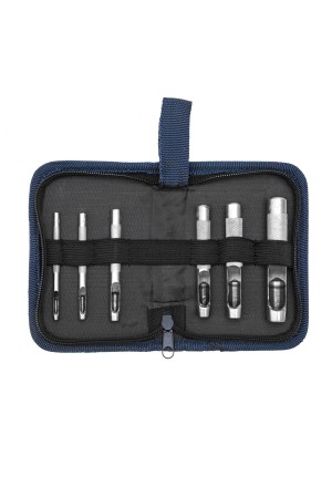 Набор пробойников для кожи 3 4 6 8 10 12.5 мм, 6 шт, чехол Сибртех