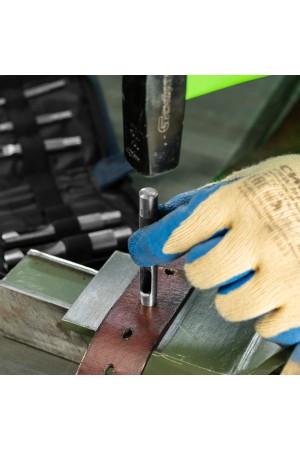 Набор пробойников для кожи 3 4 6 8 10 12.5 мм, 6 шт, чехол Сибртех