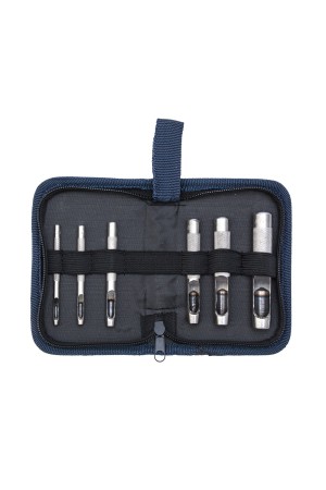 Набор пробойников для кожи 2 3 4 5 6 8 9 10 13 мм, 9 шт, чехол Сибртех