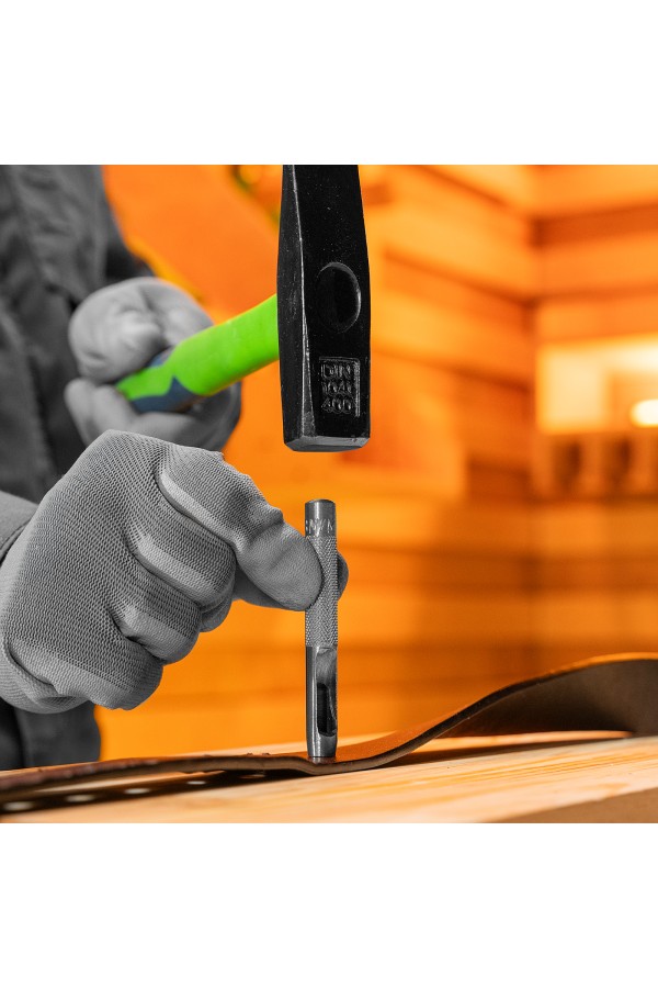 Набор пробойников для кожи 3 4 5 6 7 8 9 10 12 14 16 19 мм, 12 шт, чехол Сибртех