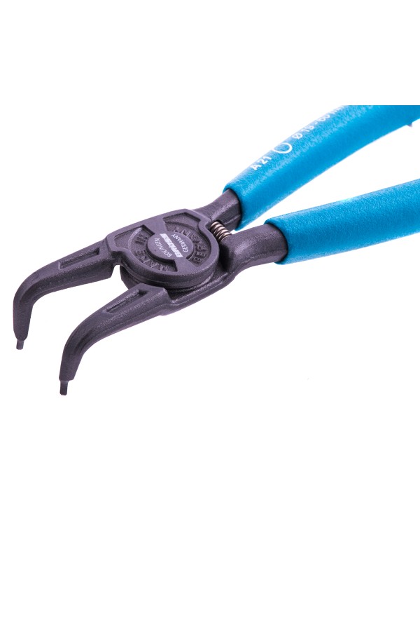 Съемник, 165 мм, для внешних стопорных колец (19-60 мм) изогнутые губки (разжим) Gross