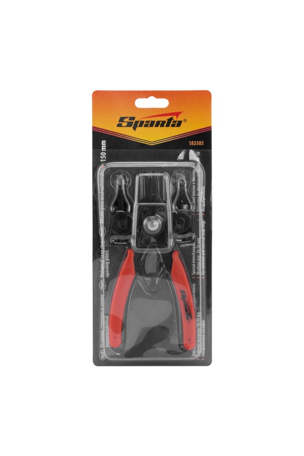 Съемник для стопорных колец с насадками, 150 мм, универсальный Sparta