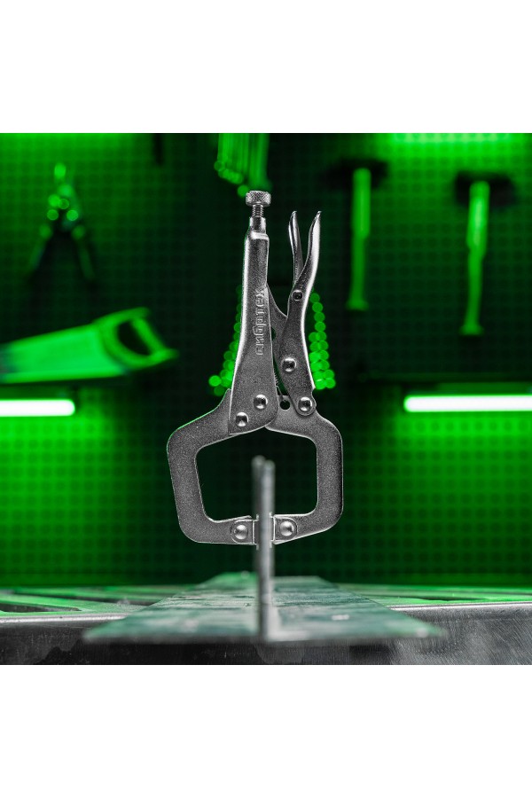 Зажим ручной, увеличенный захват, подвижные губки, 170 мм Сибртех