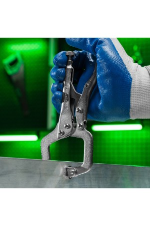 Зажим ручной, увеличенный захват, подвижные губки, 170 мм// Сибртех