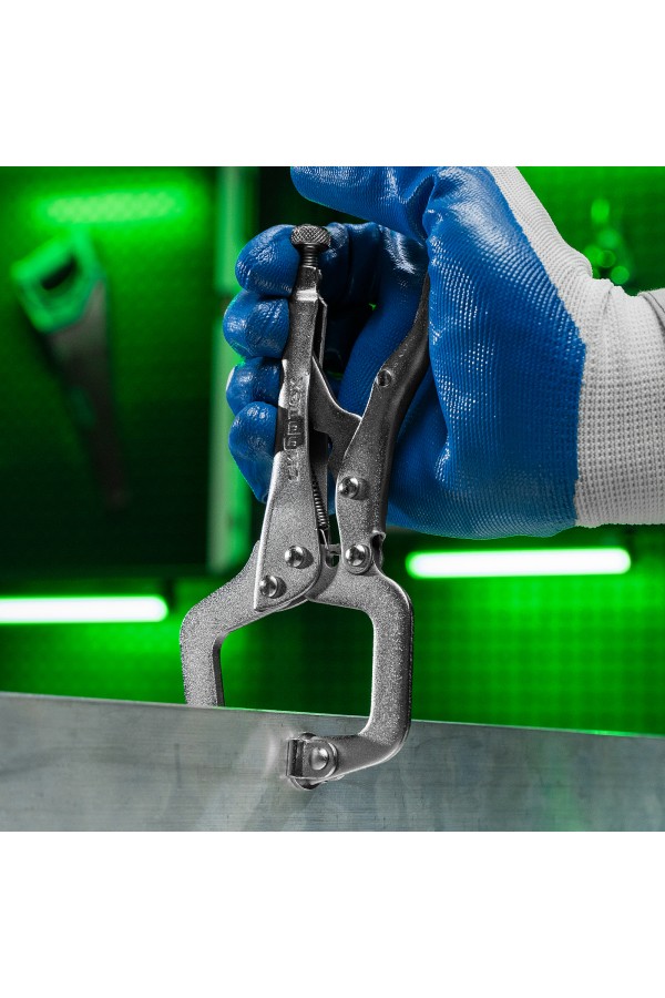 Зажим ручной, увеличенный захват, подвижные губки, 170 мм Сибртех