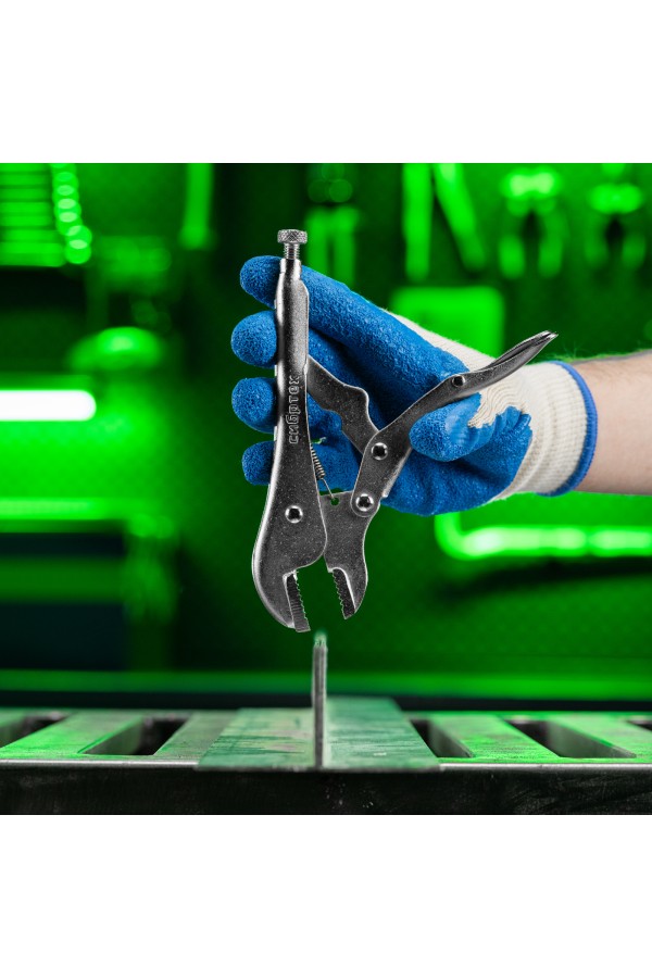 Зажим ручной, усиленный, плоский захват, 180 мм Сибртех