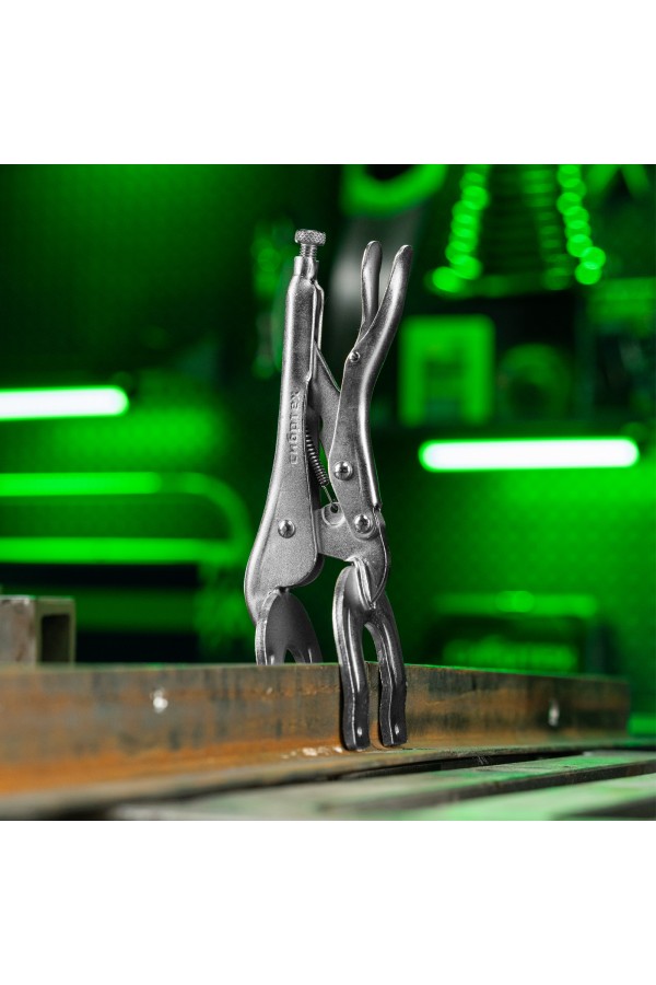 Зажим ручной, двойной, точечная фиксация, 225 мм Сибртех