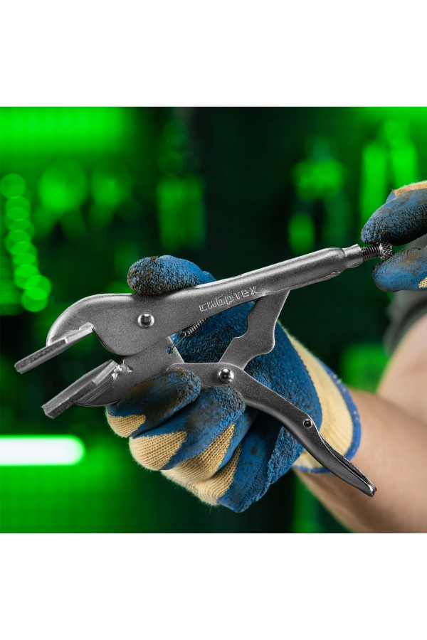 Зажим ручной, фиксация плоскости, 205 мм Сибртех