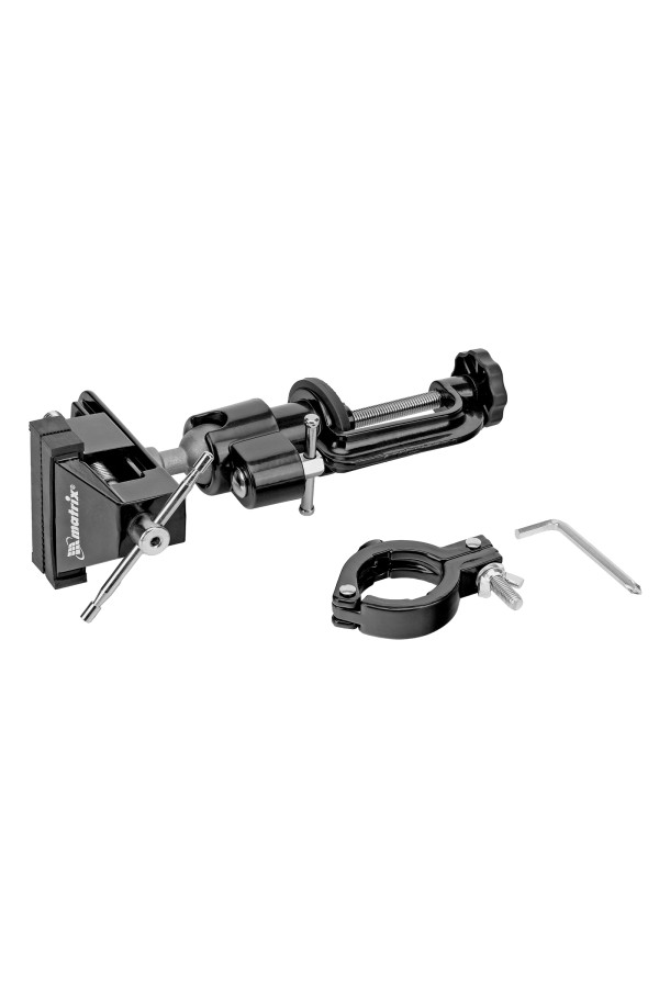 Тиски настольные, многофункциональные, сменная насадка, хомут для дрели, шарнирный механизм, 70 мм Matrix