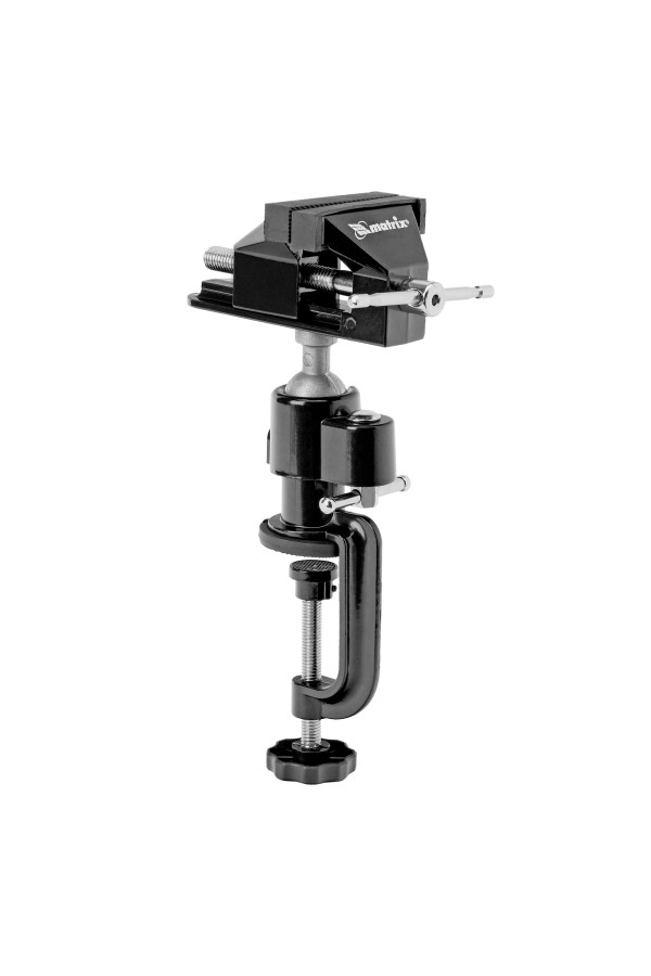 Тиски настольные, многофункциональные, сменная насадка, хомут для дрели, шарнирный механизм, 70 мм Matrix