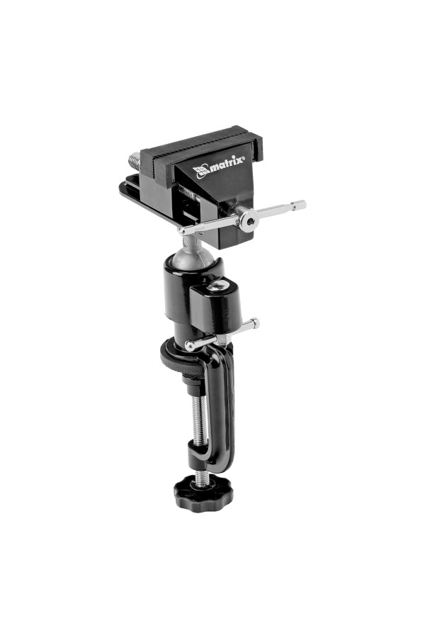 Тиски настольные, многофункциональные, сменная насадка, хомут для дрели, шарнирный механизм, 70 мм Matrix