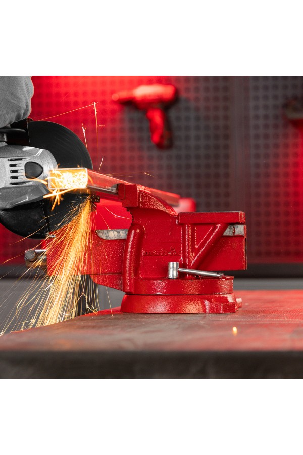 Тиски слесарные, 100 мм, поворотные, с наковальней Matrix