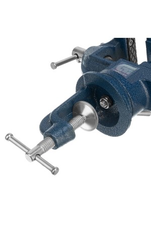 Тиски слесарные, настольные, поворотные, ширина рабочих губок 50 мм, наковальня Сибртех