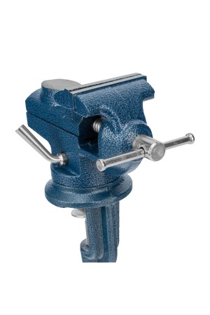 Тиски слесарные, настольные, поворотные, ширина рабочих губок 65 мм, наковальня Сибртех