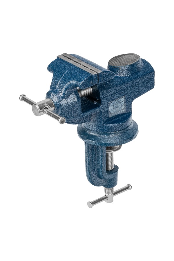 Тиски слесарные, настольные, поворотные, ширина рабочих губок 65 мм, наковальня Сибртех