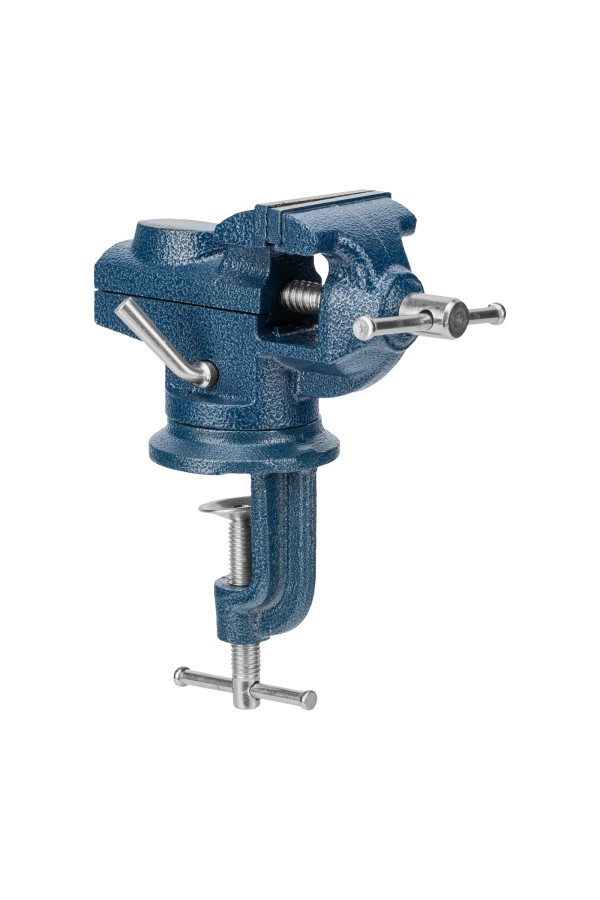 Тиски слесарные, настольные, поворотные, ширина рабочих губок 65 мм, наковальня Сибртех