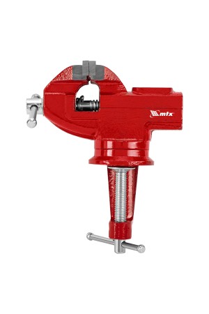 Тиски слесарные, 50 мм, настольные, поворотные, c наковальней MTX