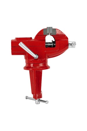 Тиски слесарные, 50 мм, настольные, поворотные, c наковальней MTX
