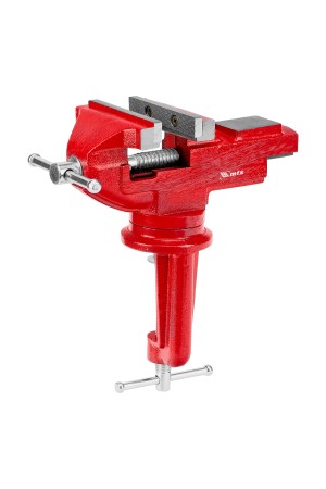 Тиски слесарные, 80 мм, настольные, поворотные, c наковальней MTX