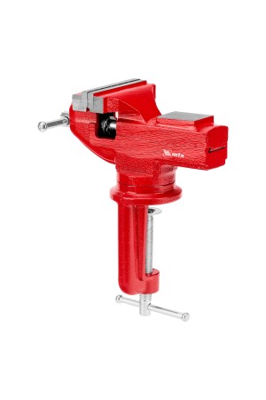 Тиски слесарные, 80 мм, настольные, поворотные, c наковальней MTX