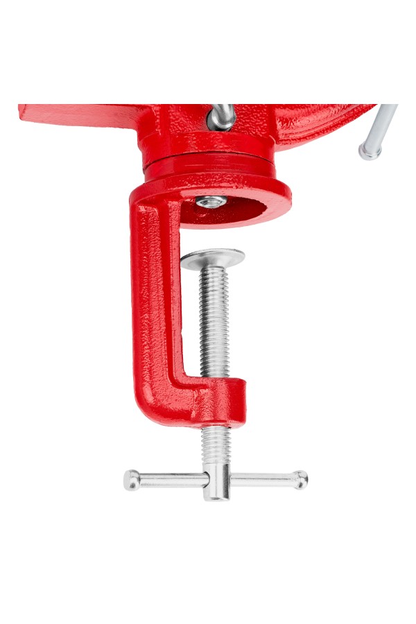 Тиски слесарные, 80 мм, настольные, поворотные, c наковальней MTX